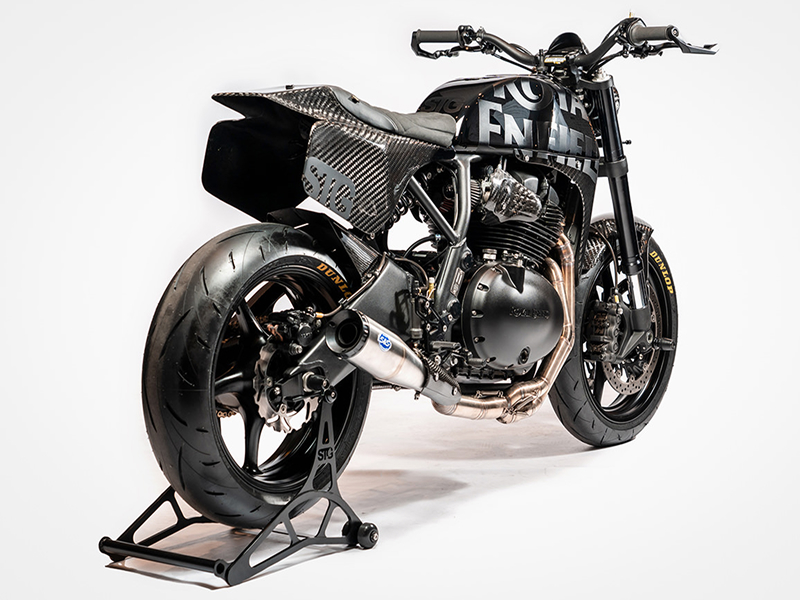 Royal Enfield prototype build with STG Performance carbon accessories